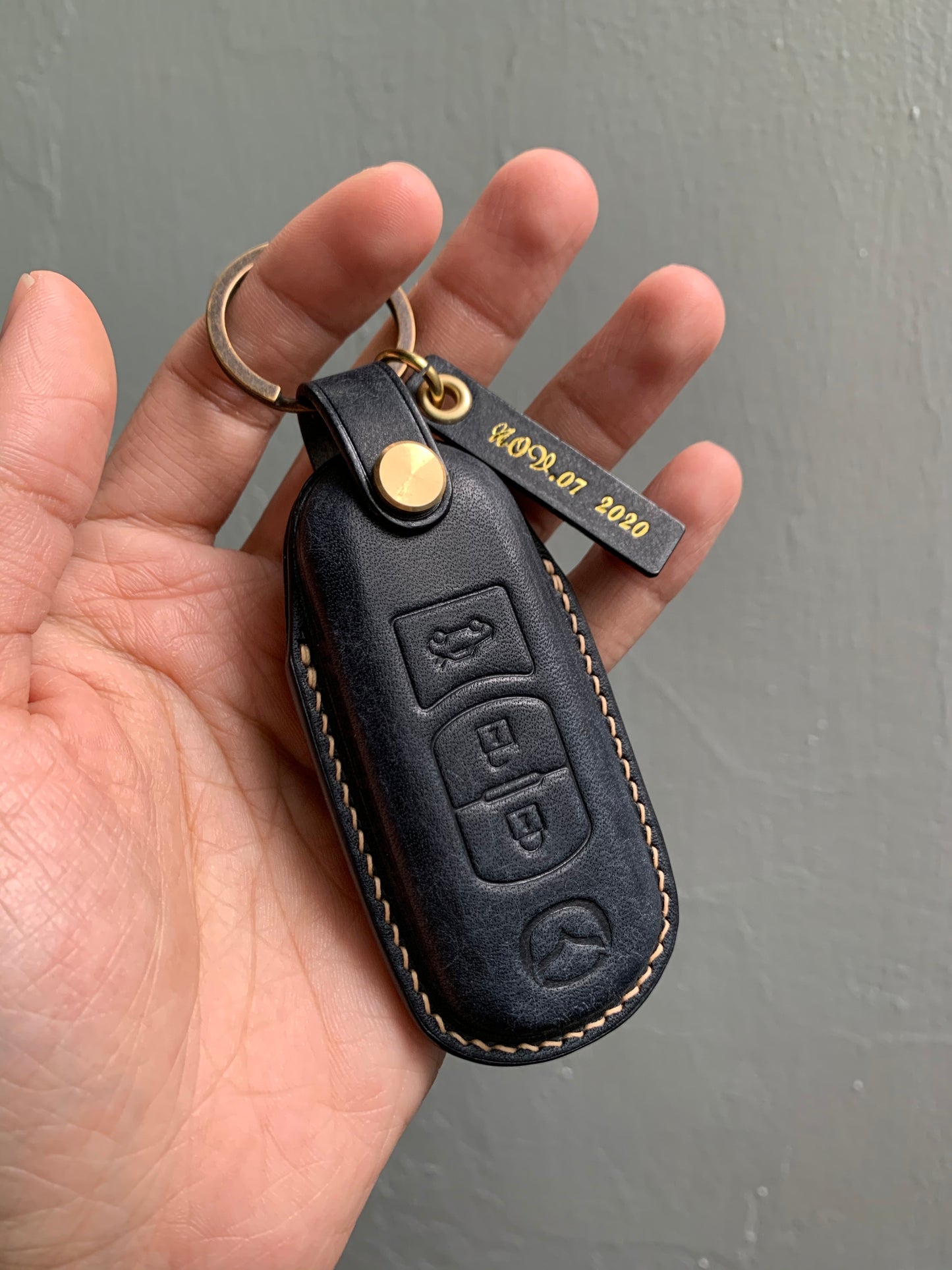 Mazda key fob cover, Pueblo leather