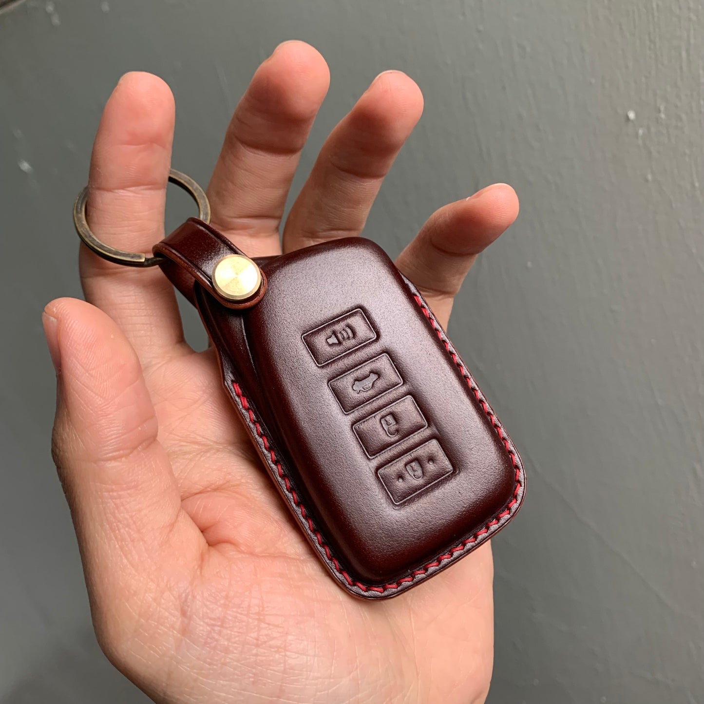 Lexus key fob cover, Shell Cordovan