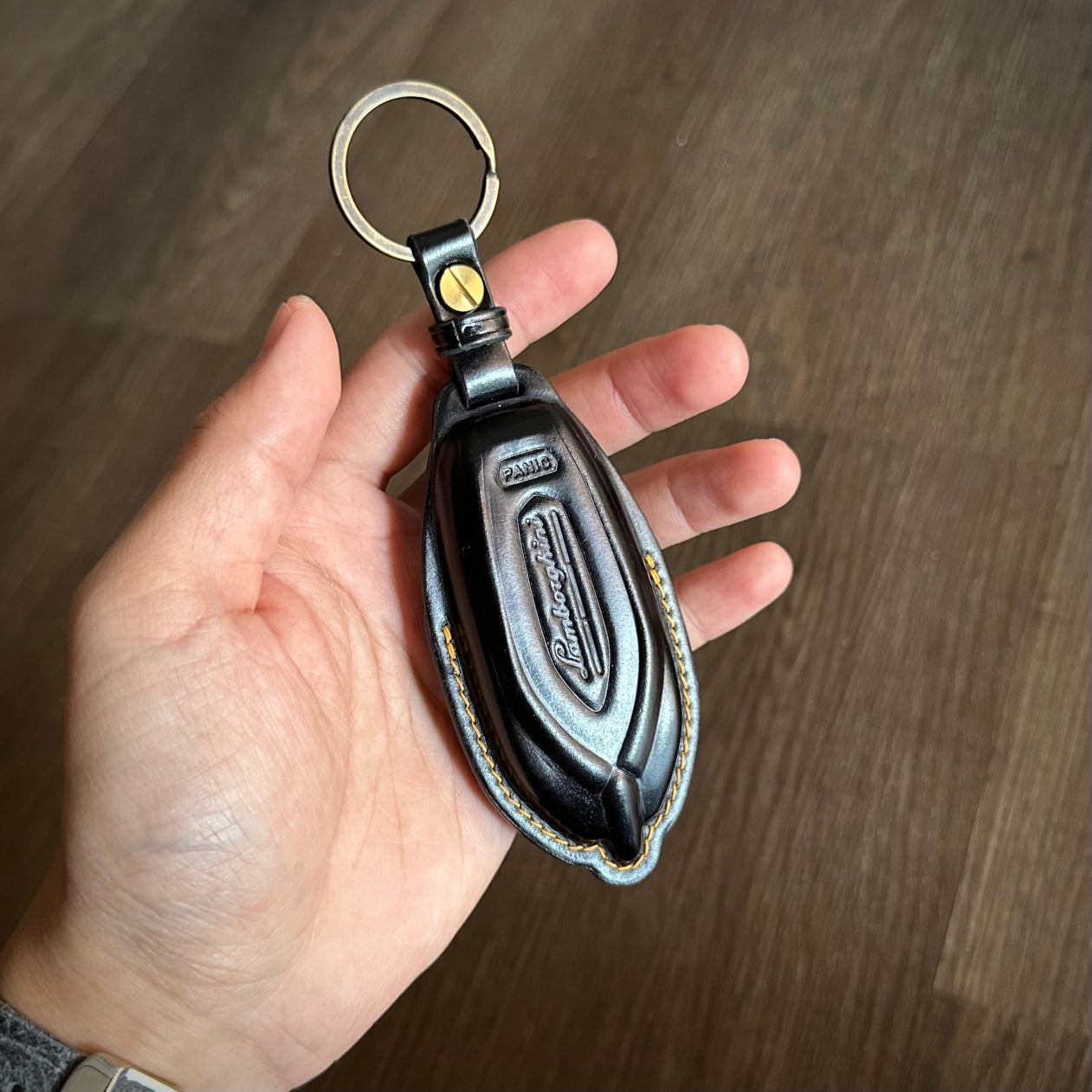 Lamborghini key fob cover, Shell Cordovan