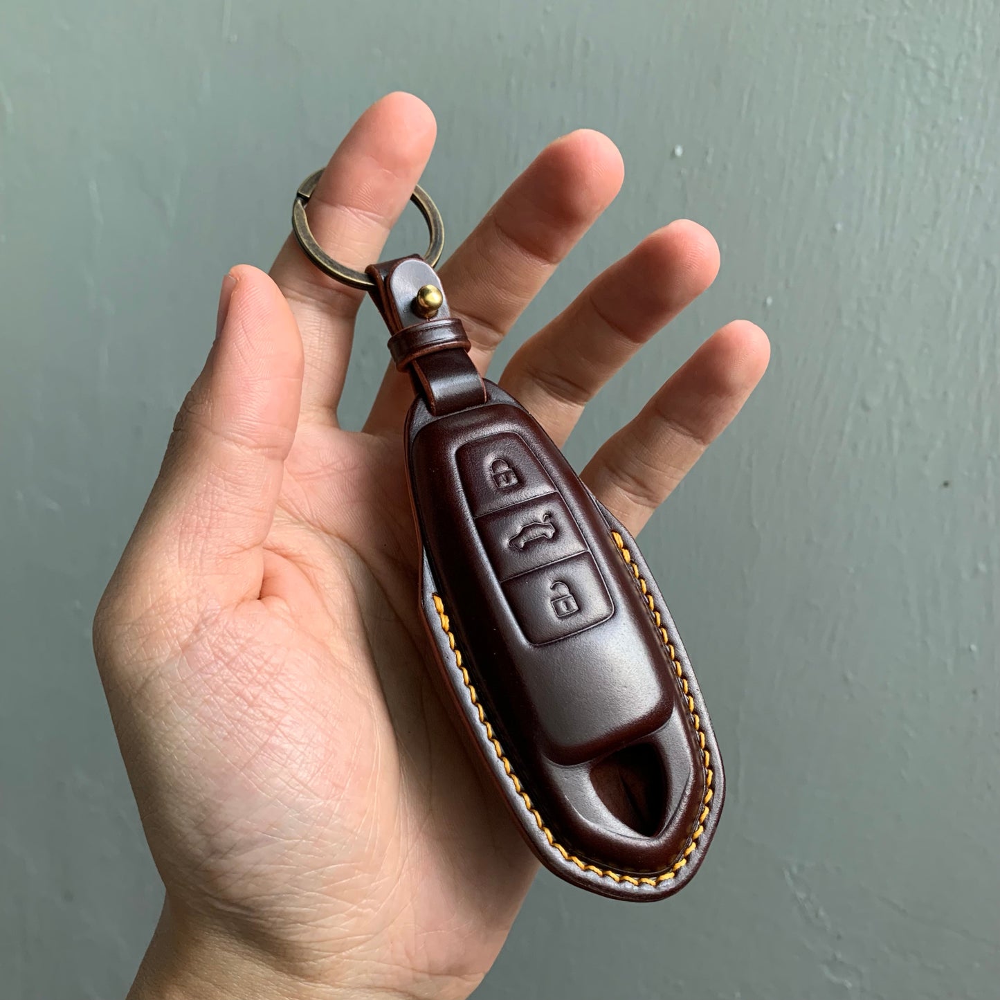 Lamborghini key fob cover, Shell Cordovan