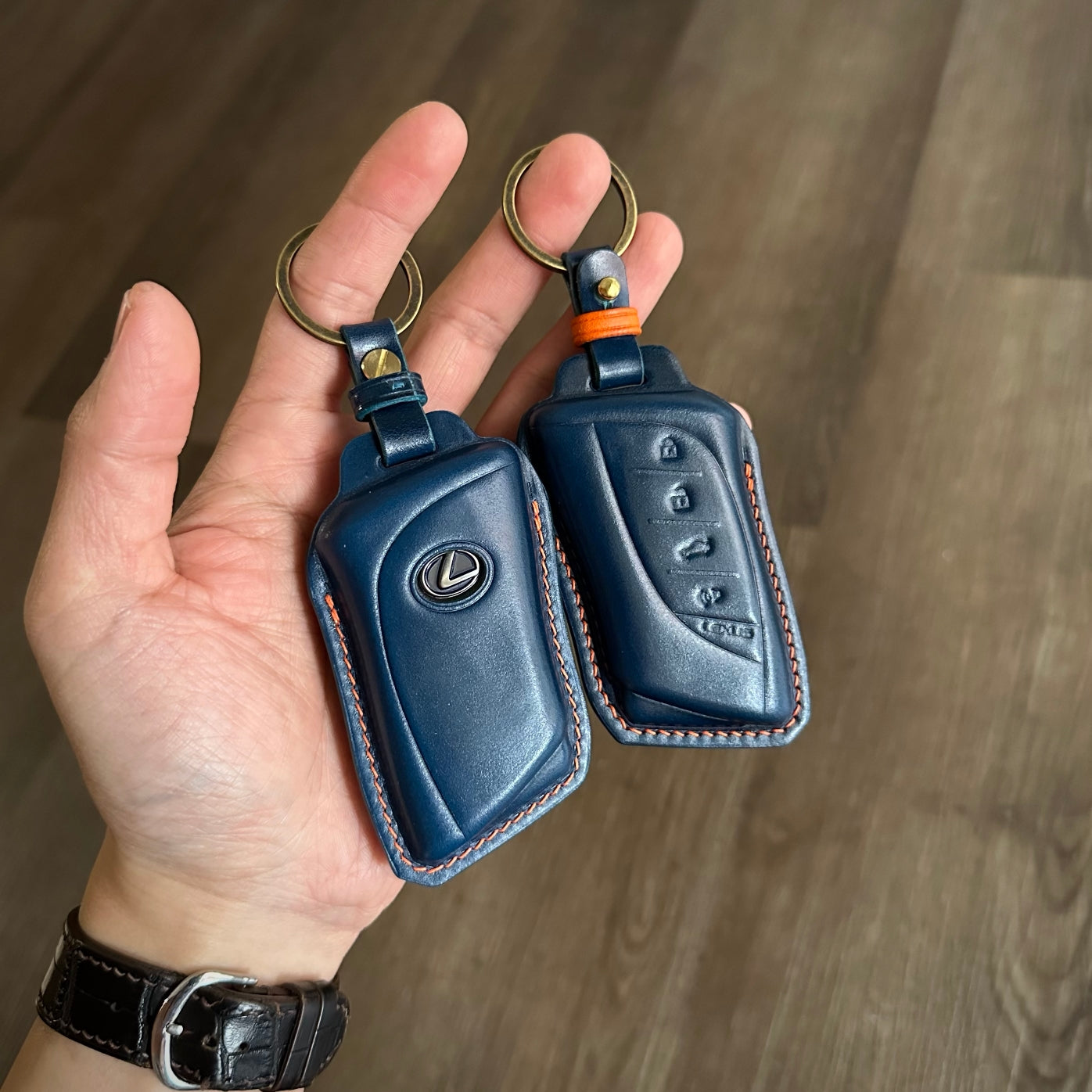 Lexus key fob cover, Shell Cordovan