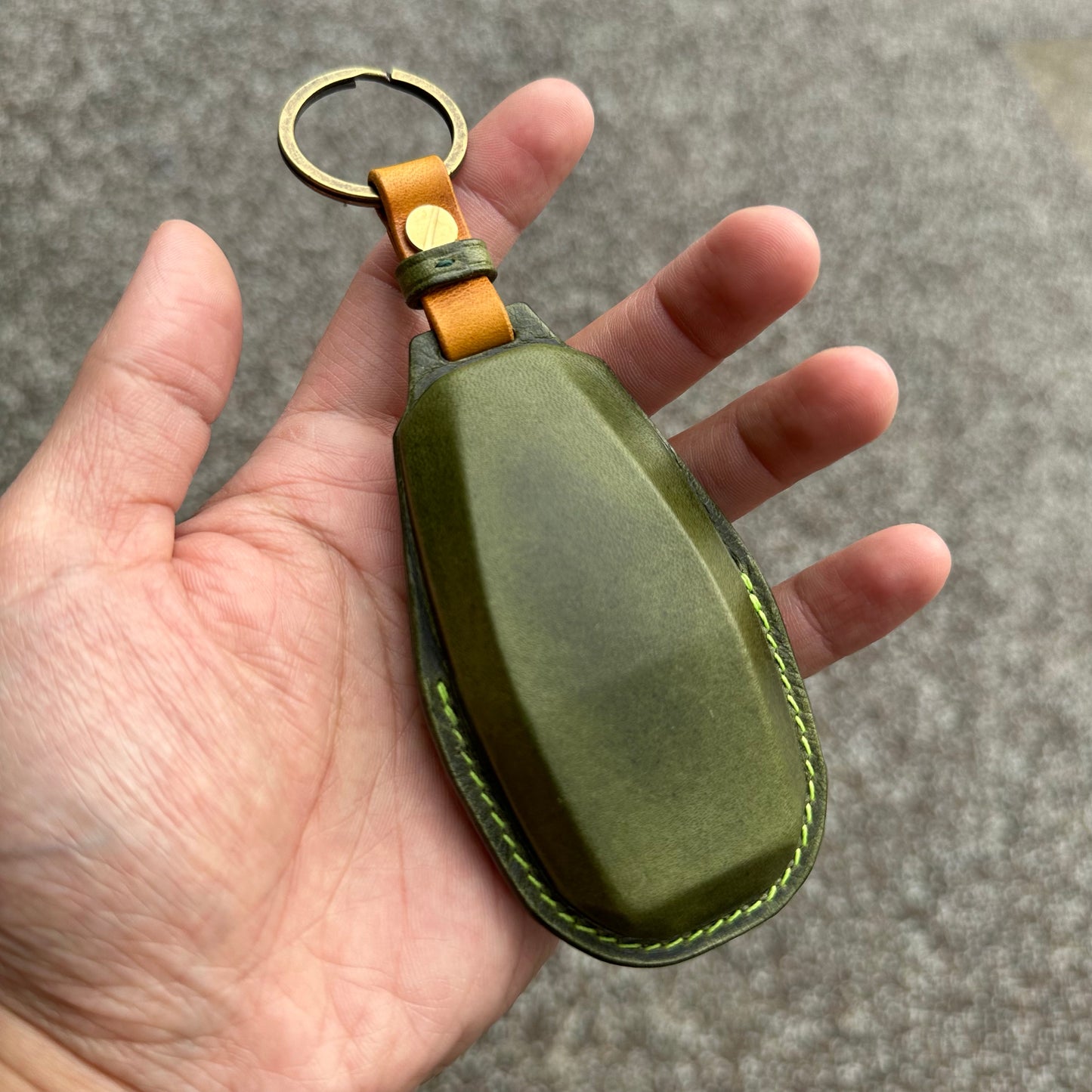 Aston Martin key fob cover, key case , Wax leather