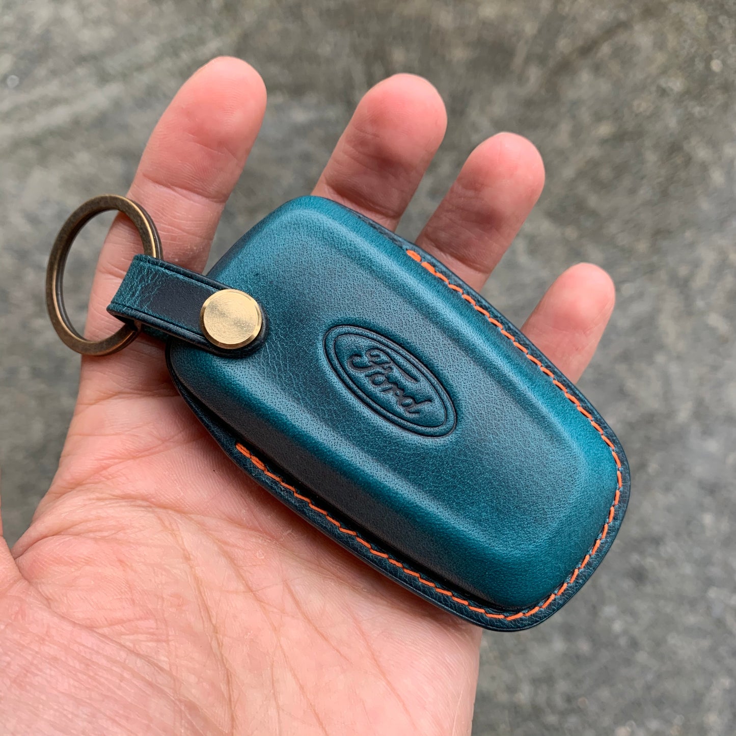 Ford key fob cover, Wax leather