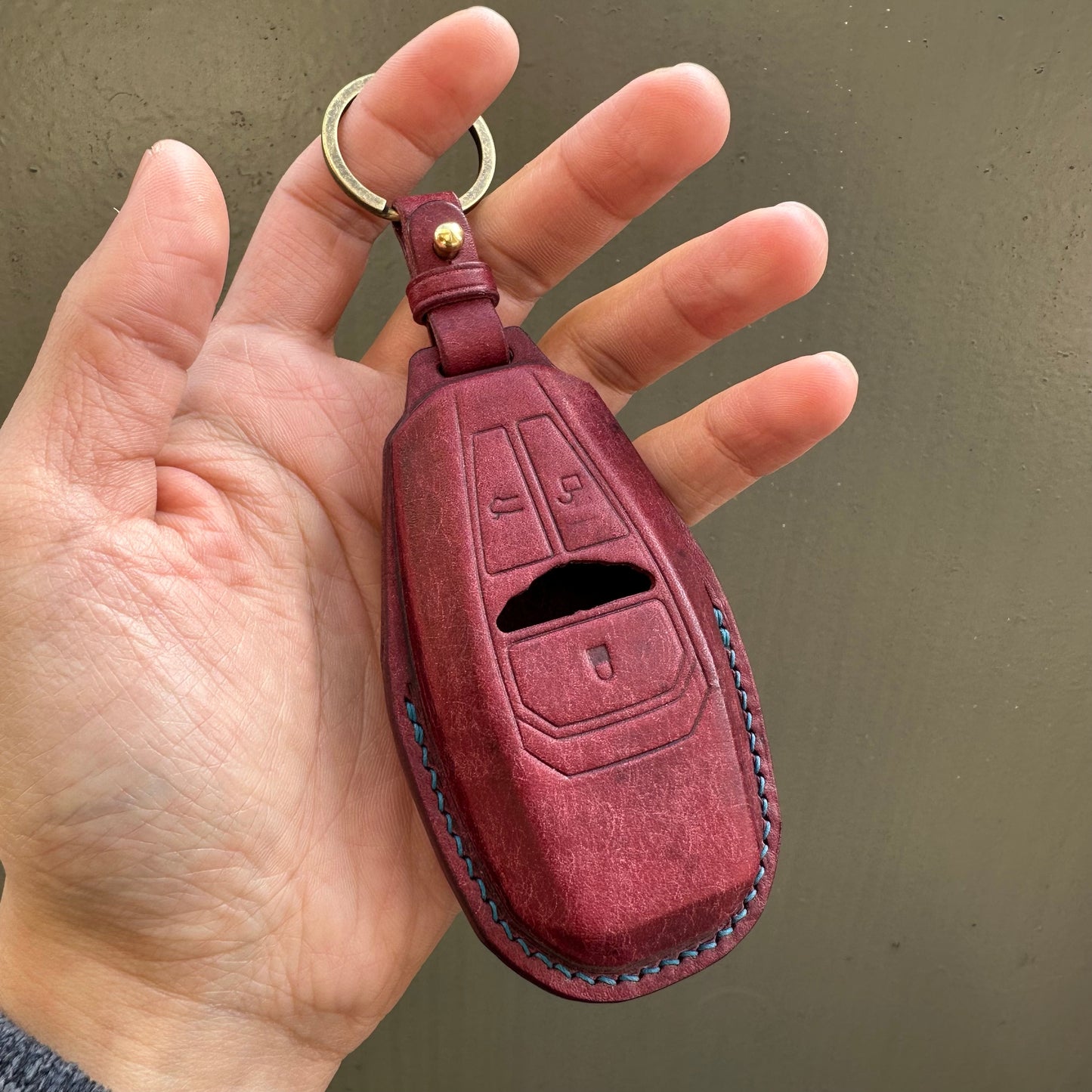 Aston Martin key case, key fob cover, Pueblo leather