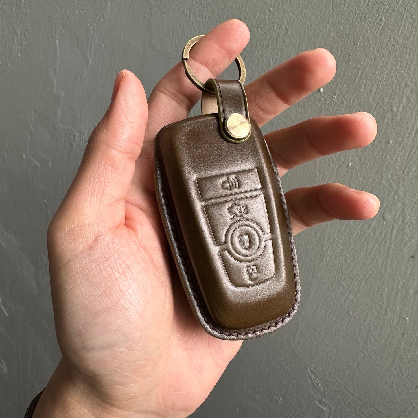 Ford key fob cover, Shell Cordovan