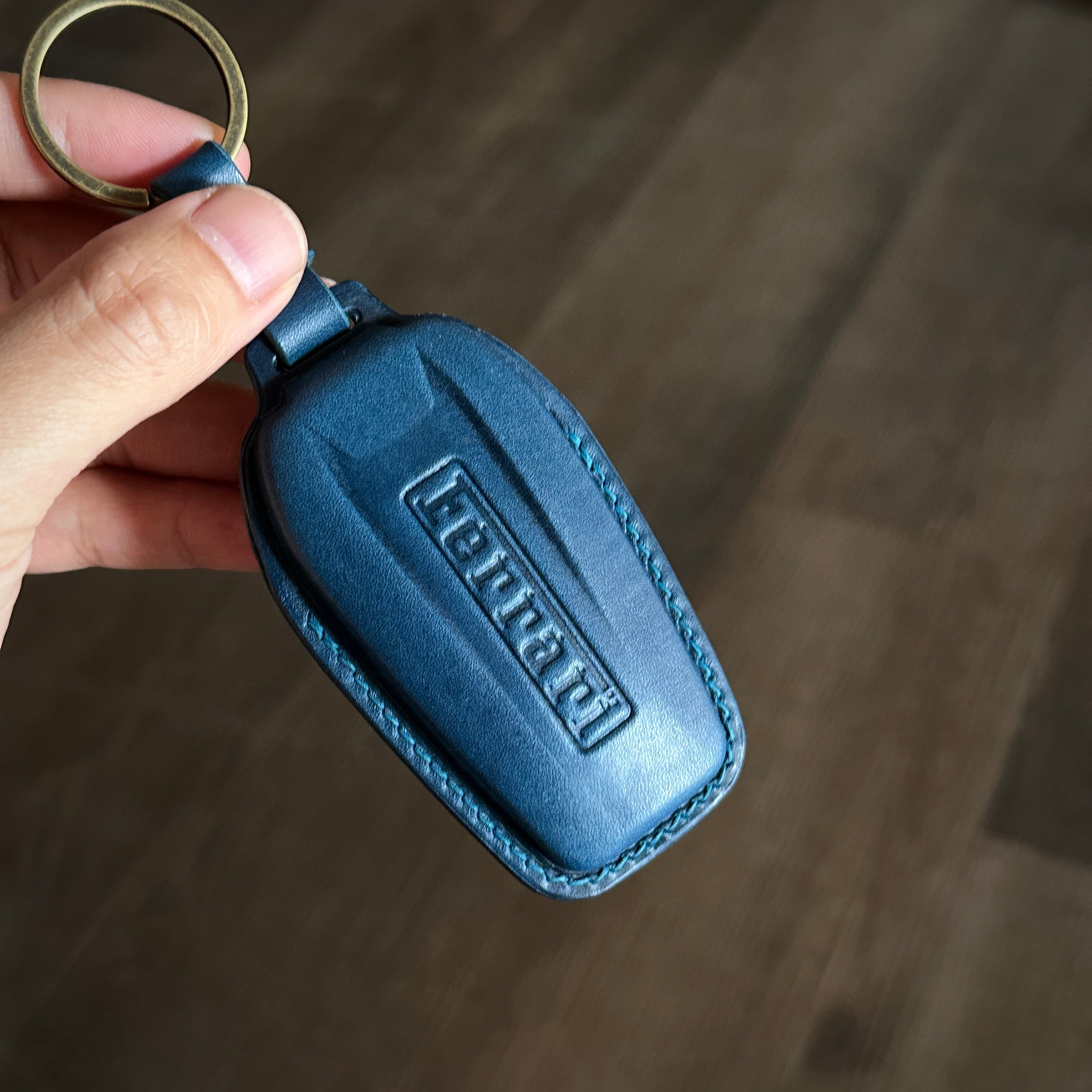 Handmade Ferrari Leather Key Case | Luxury Anniversary & Birthday