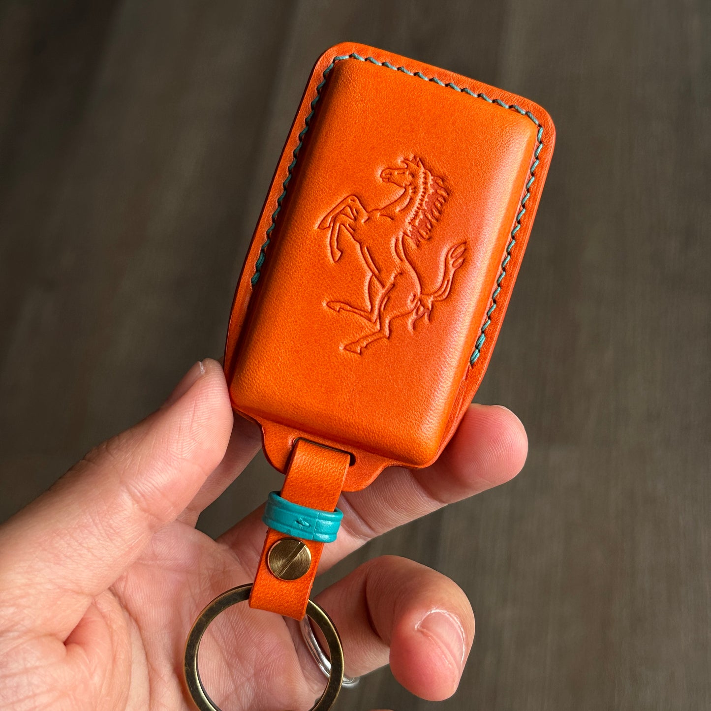 Ferrari key fob cover, Roma key case, 296GTS, Buttero Leather