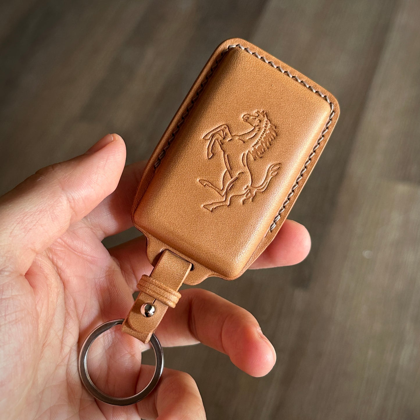 Buttero Leather Key Case for Ferrari Roma		