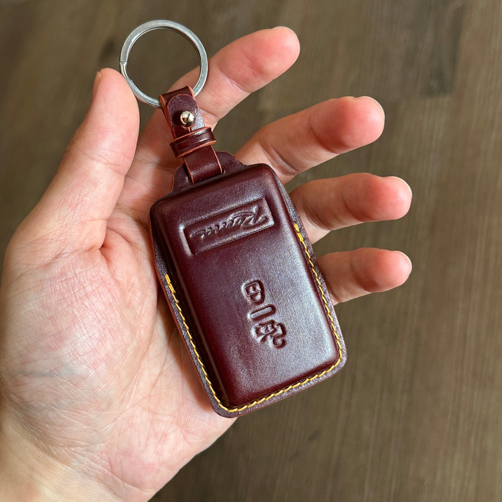 Glossy Shell Cordovan Key Case for Ferrari 296