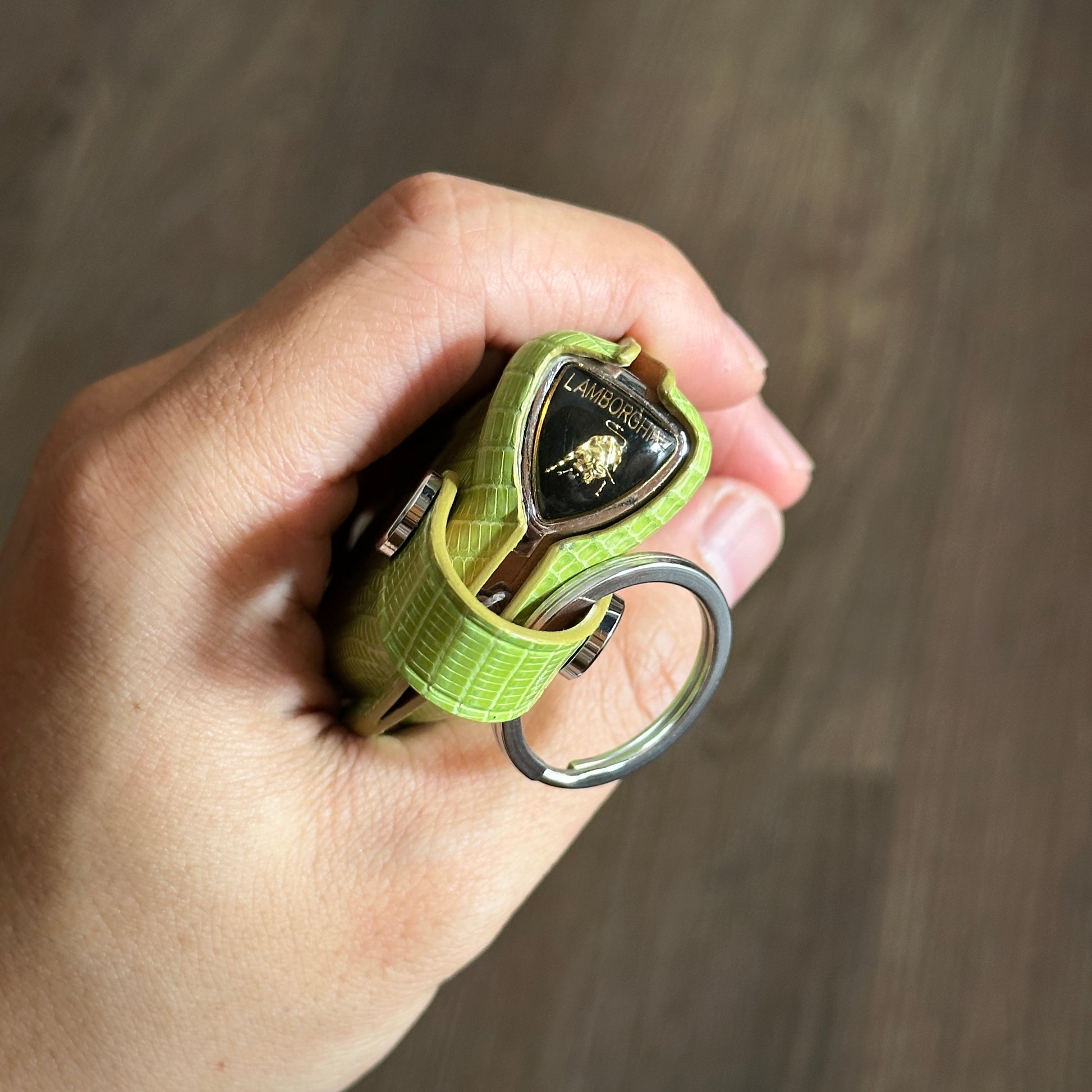 Handmade Lizard Leather Key Case for Lamborghini 