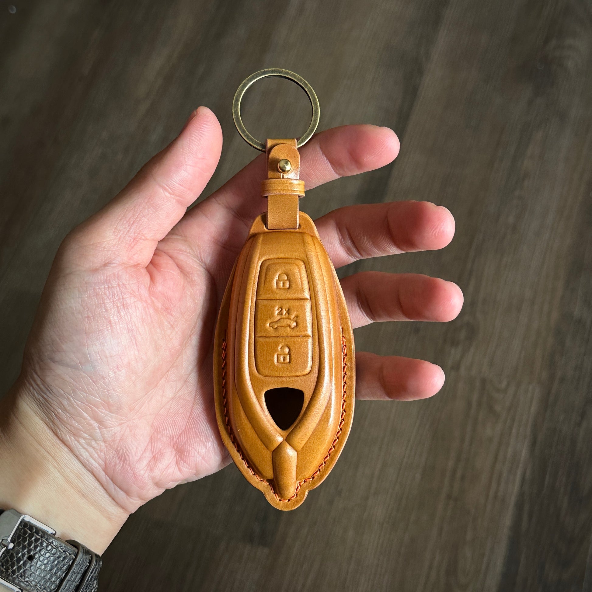 Luxury whiskey Shell Cordovan Key Fob Cover for Lamborghini 