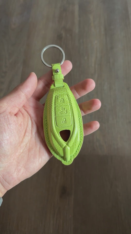 Lamborghini key fob cover, Lamborghini Leather key case, Lizard leather