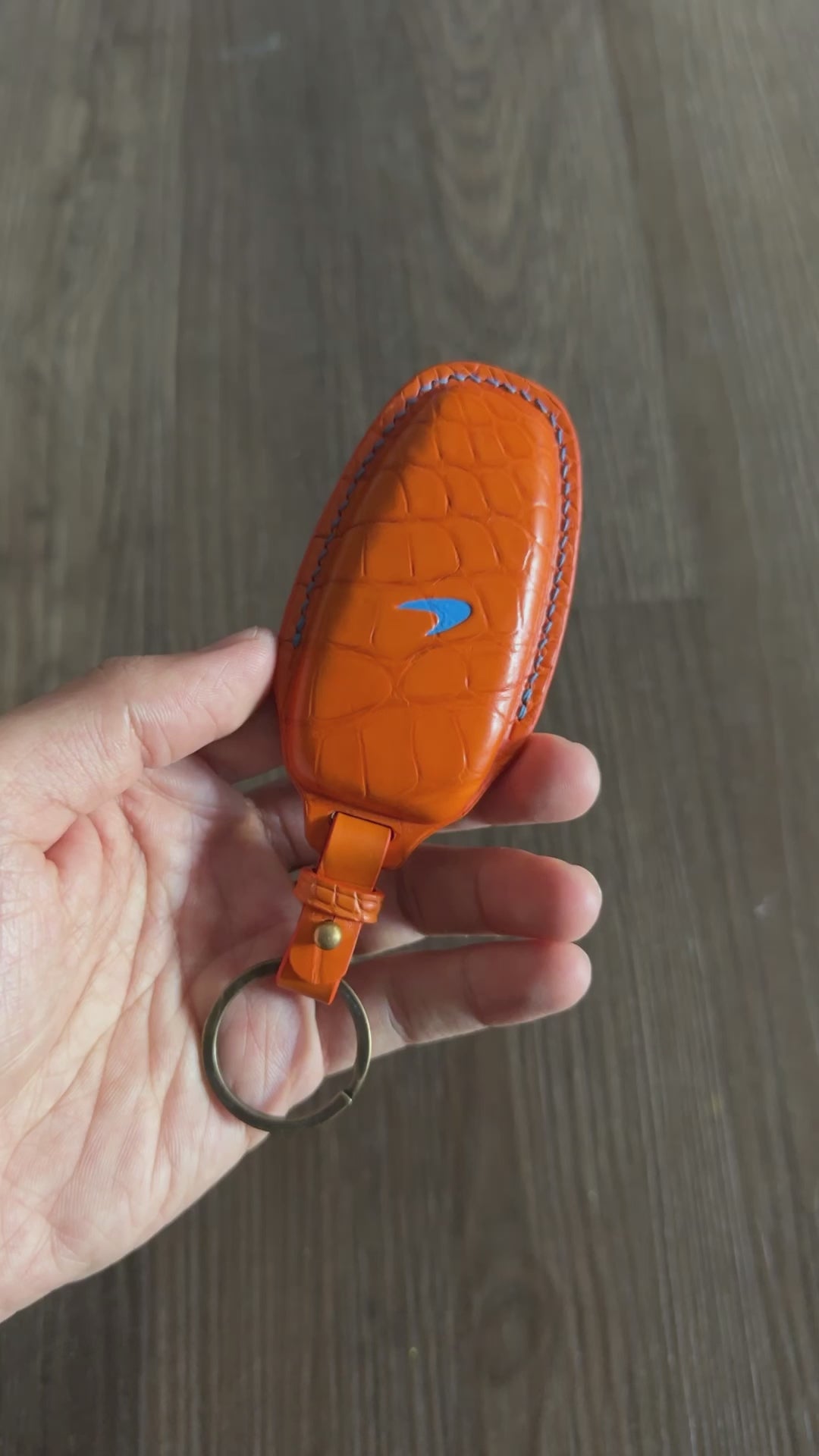 Exotic Crocodile Leather Key case for McLaren 765lt 