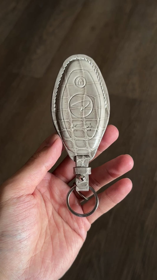 McLaren key fob cover,  Crocodile leather Leather key case