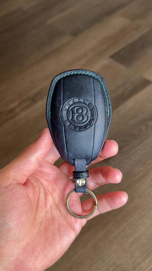 Bentley key fob cover, leather key case, key cover, Pueblo leather