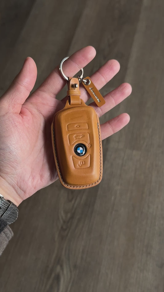 BMW key fob cover, Shell Cordovan Leather key fob case