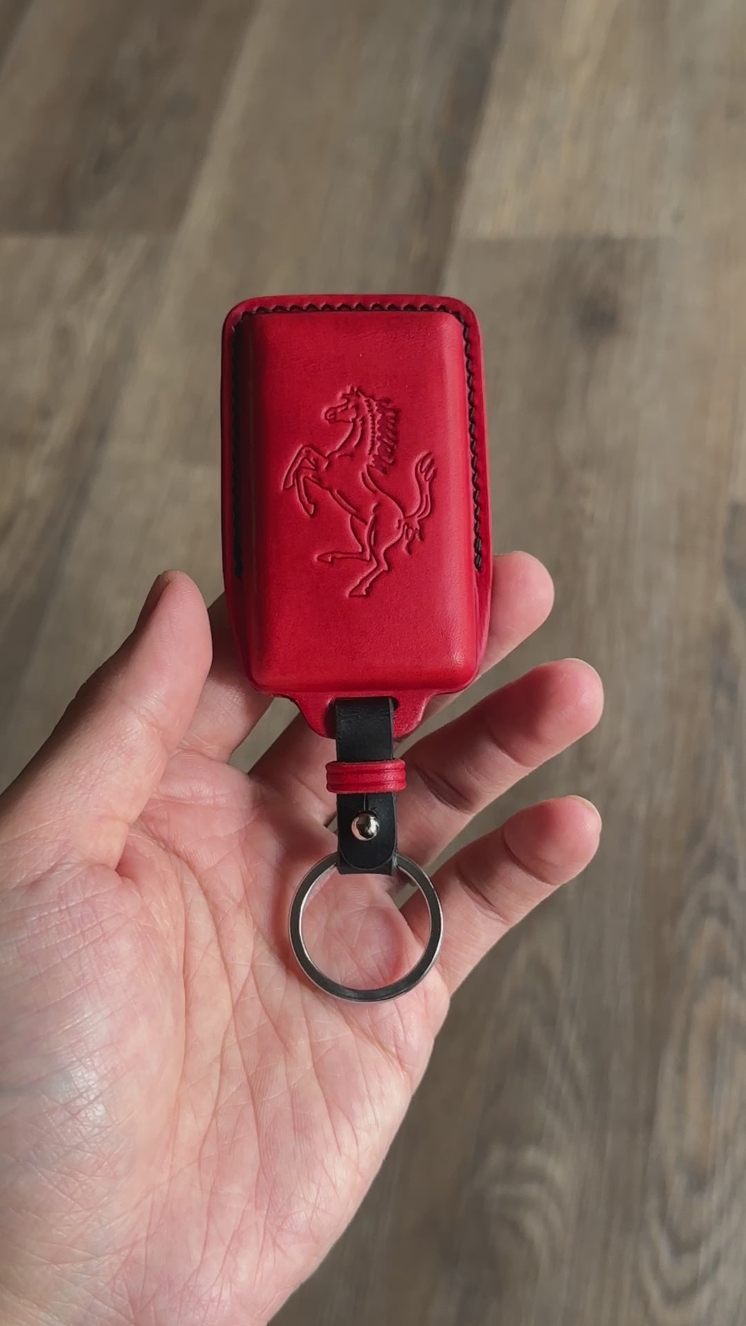 Exquisite Handmade Ferrari Key Case | Bespoke Gift for Supercar