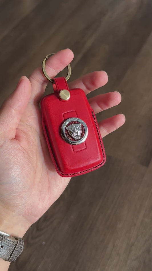 Jaguar key fob cover, Buttero Leather