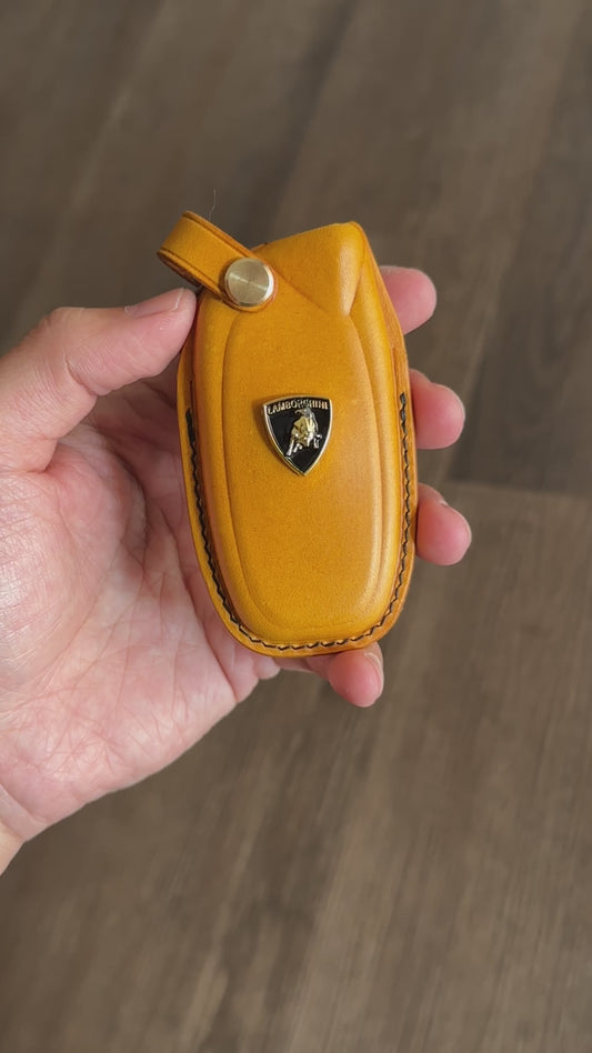 Lamborghini key fob cover, key case, Buttero Leather