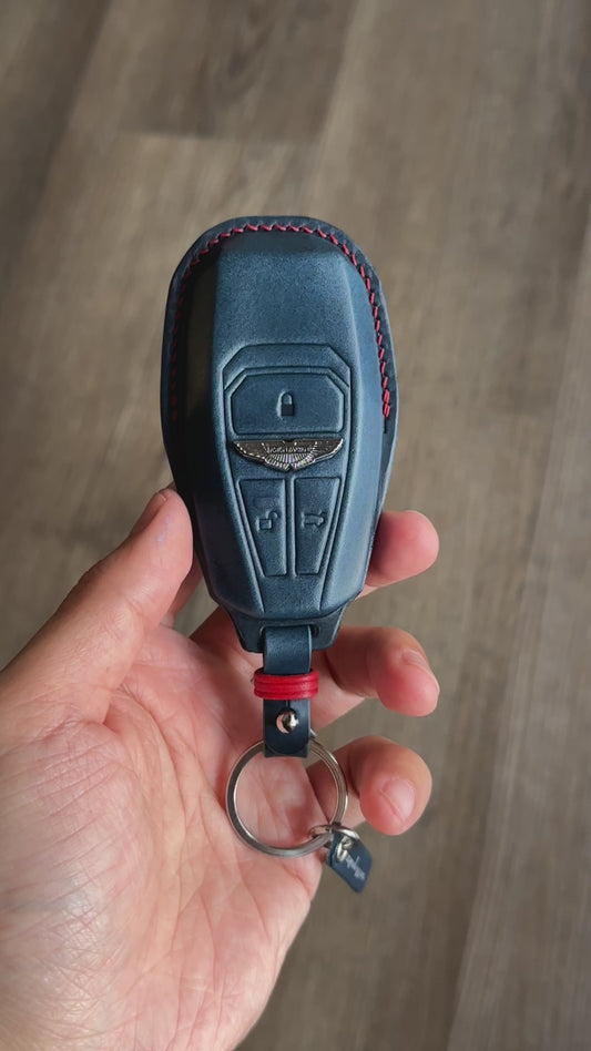 Aston Martin key fob cover, key case, Buttero Leather