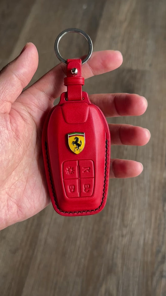 Ferrari key fob cover, key case, Buttero  Leather