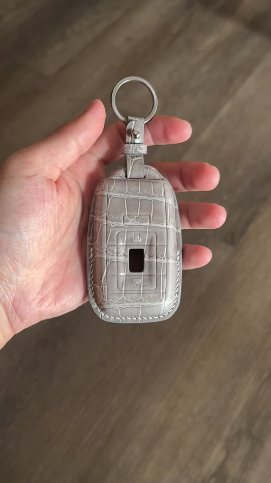 Rolls Royce Crocodile key fob cover, Leather key holder
