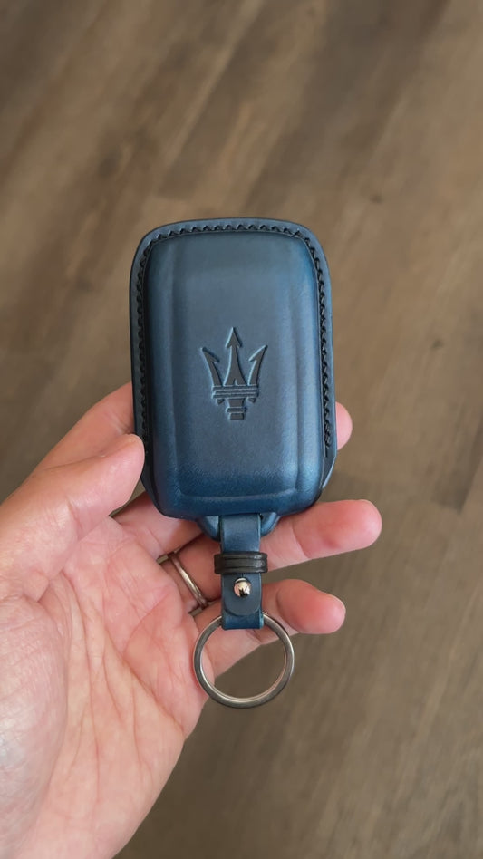 Maserati key fob cover, Buttero Leather